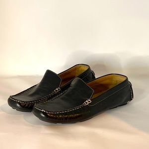 Coke Haan black Shelby leather driving loafers size 10